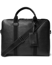 boss leather briefcase