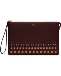 mulberry red clutch bag