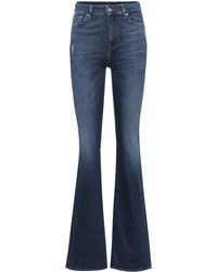 7 For All Mankind Jean Lisha flare à taille haute - Bleu