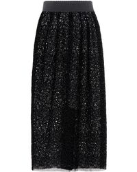 Lyst - Dolce & gabbana Pleated Skirt in Black