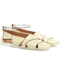 jil sander leather slippers