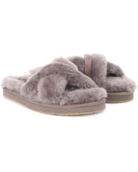 abela genuine shearling flip flop