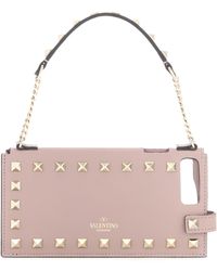 Valentino - Iphone 7 Plus Rockstud Leather Phone Case - Lyst
