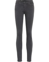AG Jeans Mid-Rise Skinny Jeans The Prima - Grau