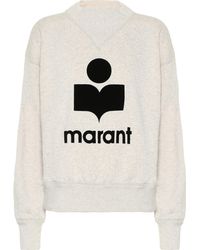 Étoile Isabel Marant Sweat-shirt Moby en coton mélangé - Gris