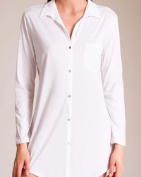 Hanro Cotton Deluxe Sleepshirt - White