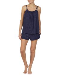 Kate Spade Pindot Short Pajama Set - Blue