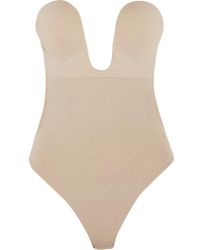Fashion Forms U-plunge Self-adhesive Backless Thong Bodysuit - Natural