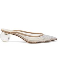Cult Gaia - Alia Perspex And Leather Mules - Lyst