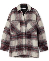 IRO Minksy Oversized Checked Felt Jacket - Multicolour