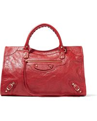 balenciaga classic city bag red