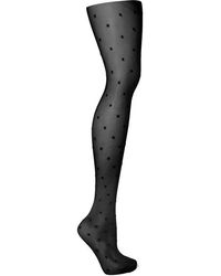 Saint Laurent Polka-dot Tights - Black