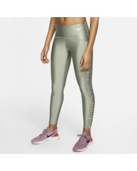 Nike Speed 7/8 Running Tights - Green