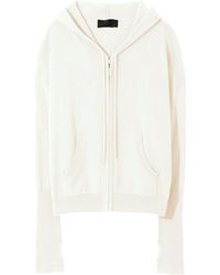 Nili Lotan Emmaline Zip Front Hoodie - White