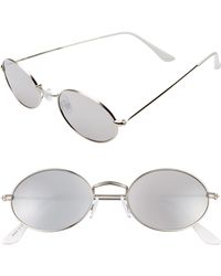 BP. 49mm Round Sunglasses - Tort/ Silver in Metallic - Lyst