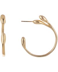 Lyst Trina Turk Rectangle 45mm Hoop Earrings In Metallic Trina Turk Botanicals 40mm Hoop Earrings Lyst