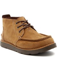 toms waterproof brown pull up leather men's chukka boots