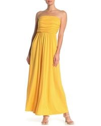 west kei strapless stripe maxi dress