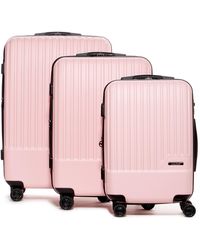 light pink luggage set