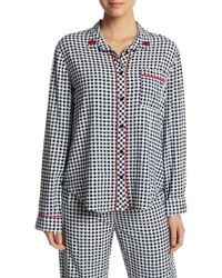 Pj Salvage Rock N Rose Long Sleeve Pajama Top - White