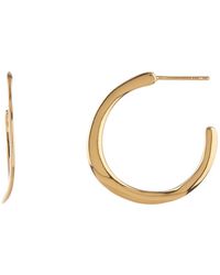 Lyst Argento Vivo 18k Gold Plated Sterling Silver Wavy Hoop Argento Vivo 18k Gold Plated Sterling Silver Wavy Hoop Earrings Lyst