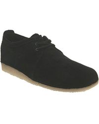 clarks ashton black suede