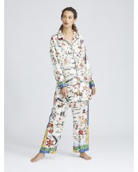 Oscar de la Renta Silk Road King Twill Pajama Pants - Multicolor