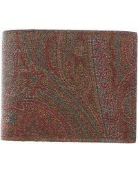 Etro Dog Print Bifold Wallet For Men Lyst - 