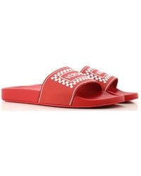 versace flip flops red