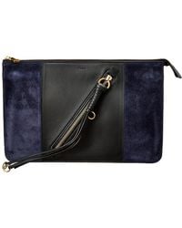 Chloé Myer Women S Bags Chloé Myer Leather Suede Pouch Lyst