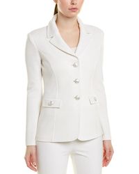 St. John Wool-blend Blazer - White