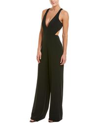 Jay Godfrey Rooney Deep V-neck Sleeveless Cutout-back Jumpsuit - Black
