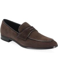 prada penny loafer brown