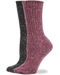 Hue 2-pack Tweed Rib Boot Socks - Multicolour