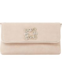 dune nude clutch bag