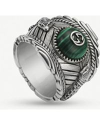 Gucci Garden Sterling Silver And Resin Ring - Metallic
