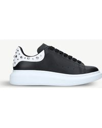 alexander mcqueen runway leather platform trainers
