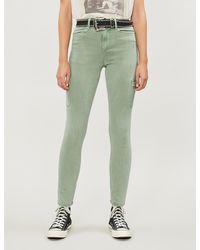PAIGE Hoxton Cargo Skinny High-rise Jeans - Green
