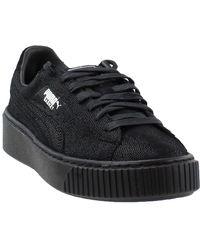 PUMA Suede Basket Platform Reset Women's Sneakers in Gray PUMA Suede Basket Platform Reset Women's Sneakers in Gray