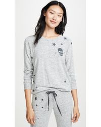 Pj Salvage Stars & Skulls Pj Top - Gray