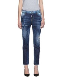 DSquared² Jean bleu Light Belt Under Patch Wash Cool Girl
