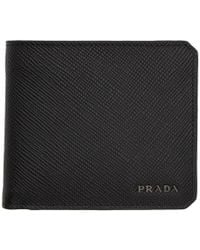 Black Saffiano Corner Logo Wallet - 