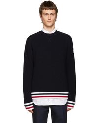 Bleu Crewneck Sweater Moncler Crewneck Sweater q6O7FF