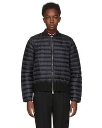 moncler black down knit peplum jacket moncler black down knit peplum jacket
