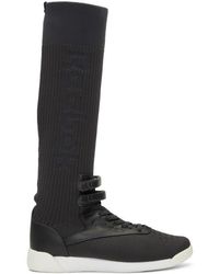 Reebok Ssense Exclusive Black And Grey Freestyle Hi Ultraknit Trainers