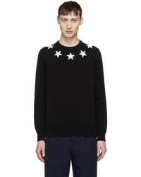 Lyst - Givenchy Grey Melange Painted Stripe Argyle Wool Sweater in Gray