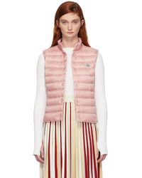 Moncler Veste en duvet rose Liane