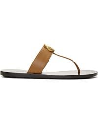 Gucci Leather Marmont Sandals in Black - Save 11% - Lyst