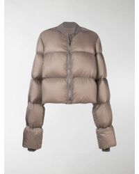 Rick Owens Cropped Duvet Puffer Jacket - Gray