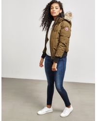 Canada Goose Savona Padded Bomber Jacket Khaki - Natural